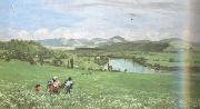 Hans Thoma The Rhine Near Sackingen (nn02) France oil painting reproduction